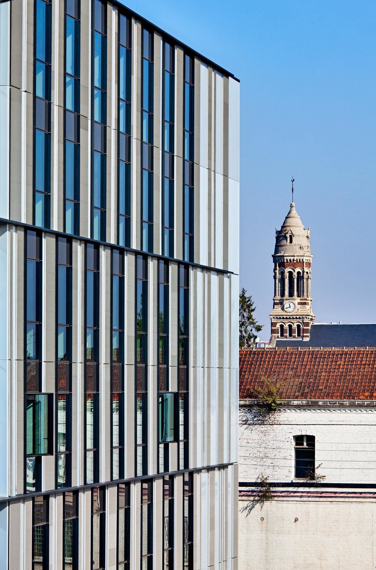 Liaison existant, verticalité, trame façade, HGA – Hubert Godet Architectes